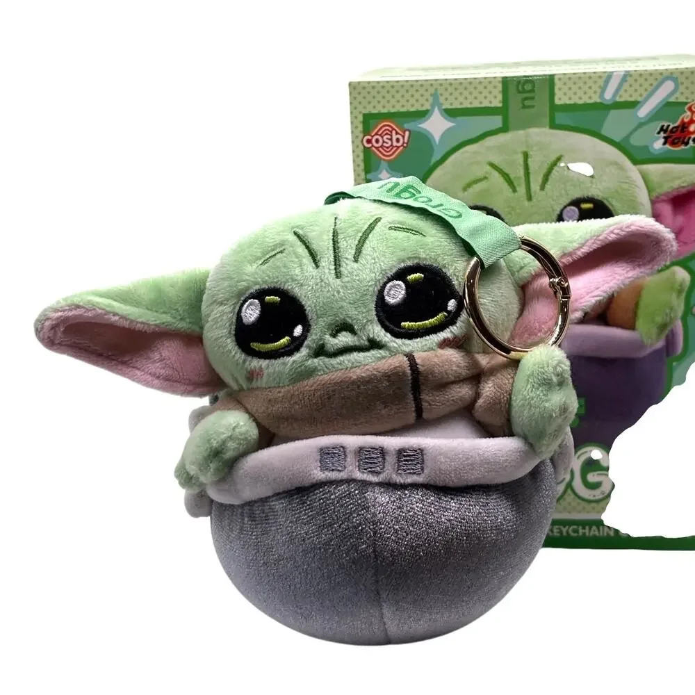 Disney x Star Wars x Cosbi Mandalorian & Grogu Plush Key/Charm, Hover Pram, New